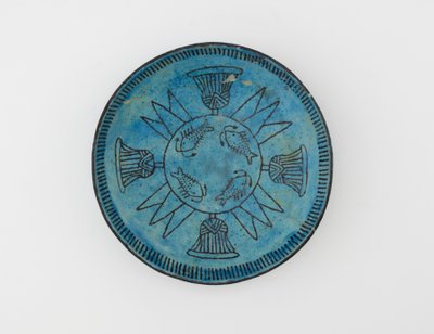 Bowl, 18th Dynasty or later glazed faience by Egyptian 18th Dynasty